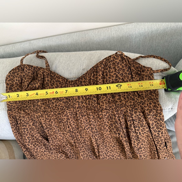 NWT 🌟 Cotton voile empire-waist dress in leopard print - Picture 7 of 7